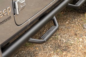 Jeep Wrangler Unlimited Nerf Bars - Side - Rugged Ridge - Spartan - Textured Black - `18-`22